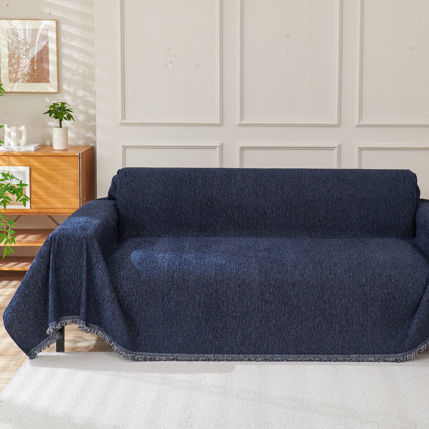 Sofa Cover Throw with Fringe Detail for 2, 3 and 4 Seater Sofas