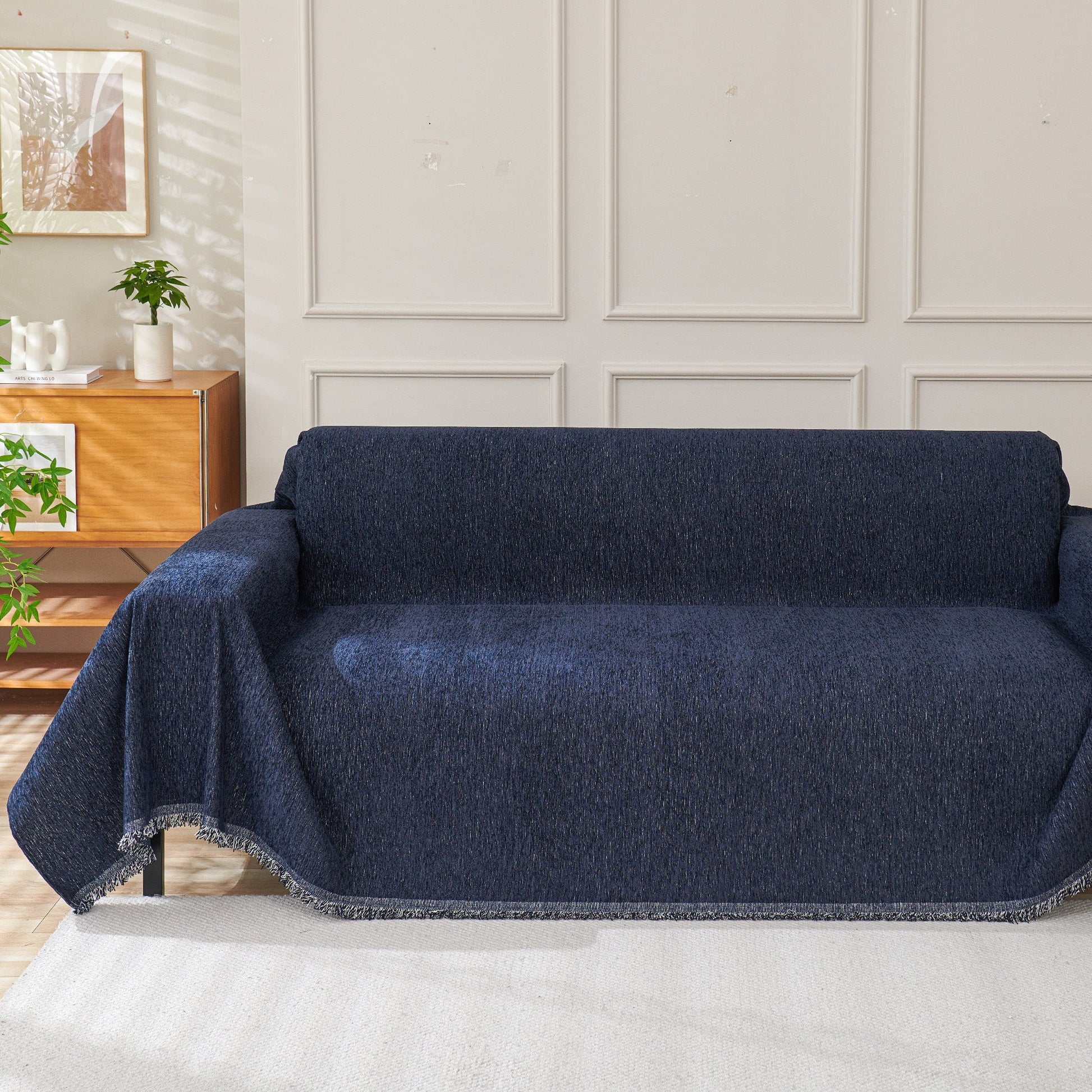 Sofa Cover Throw with Fringe Detail for 2, 3 and 4 Seater Sofas