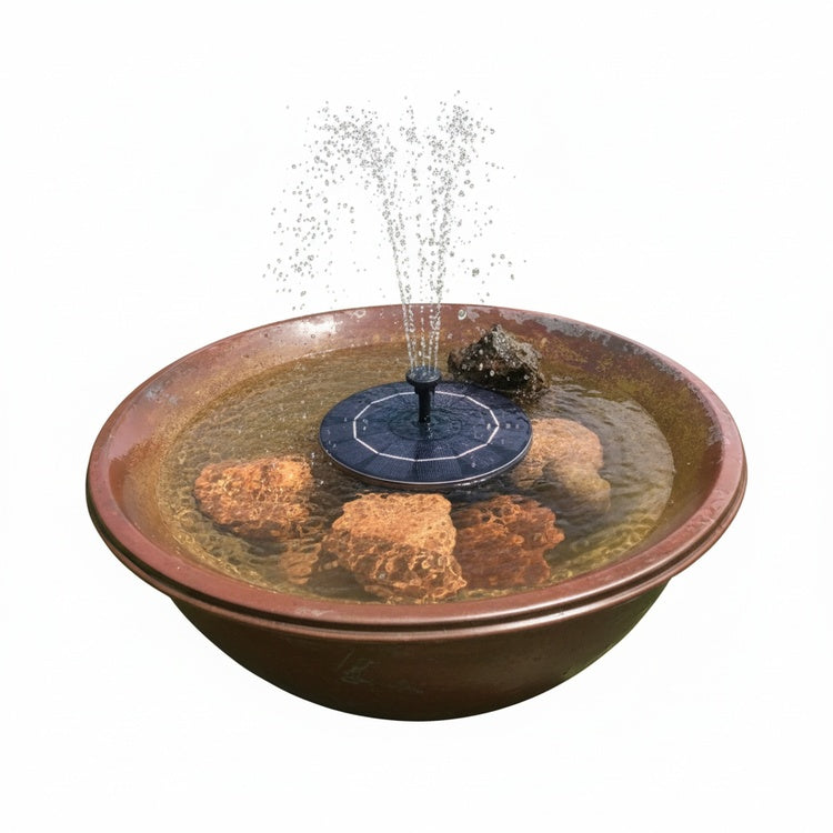 Solar Fountain Pump with Floating Design and Interchangeable Spray Heads