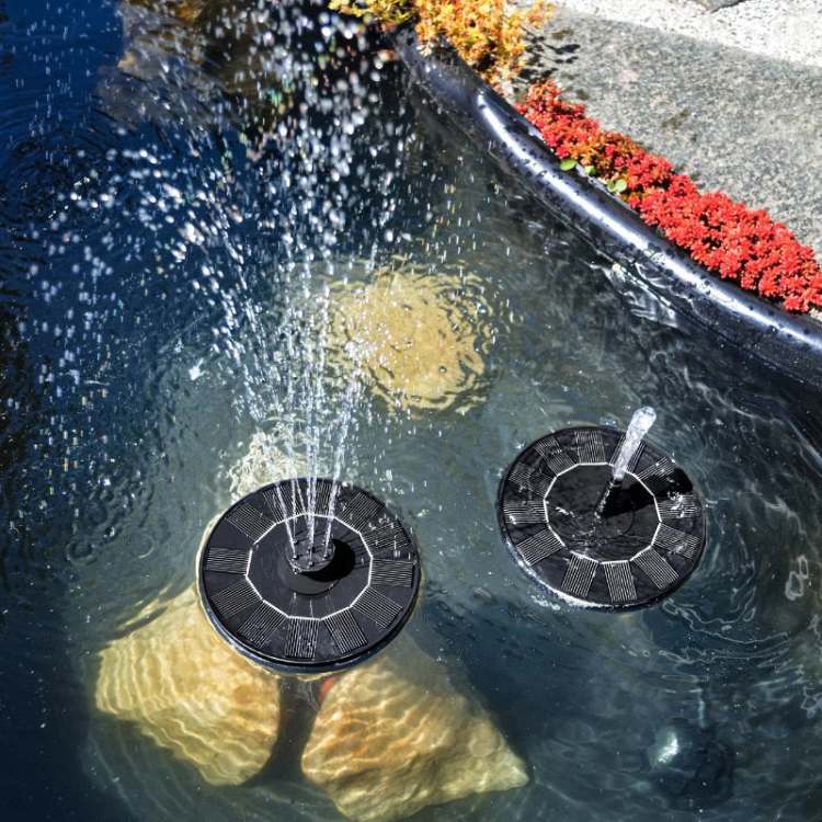 Solar Fountain Pump with Floating Design and Interchangeable Spray Heads