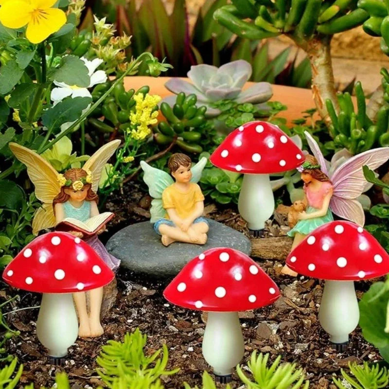 Solar Mushroom Garden Light Set