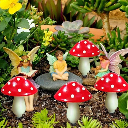 Solar Mushroom Garden Light Set