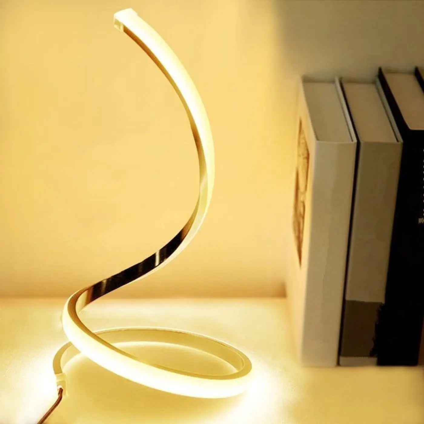 Spiral LED Table Lamp Modern Minimalist with Warm Ambient Light
