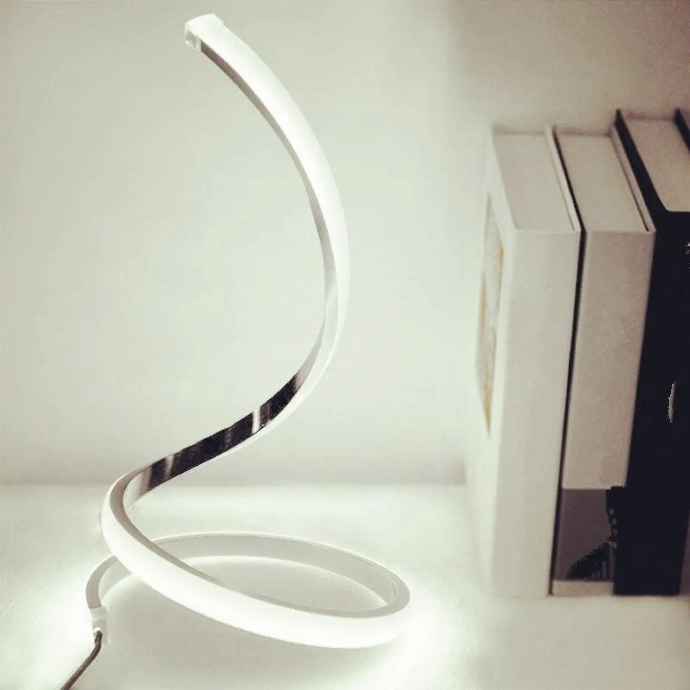 Spiral LED Table Lamp Modern Minimalist with Warm Ambient Light