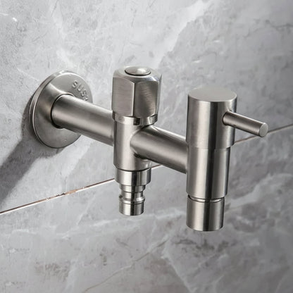 Stainless Steel Outdoor Wall Faucet with Lever or Cross Handle for Garden and Washing Machine