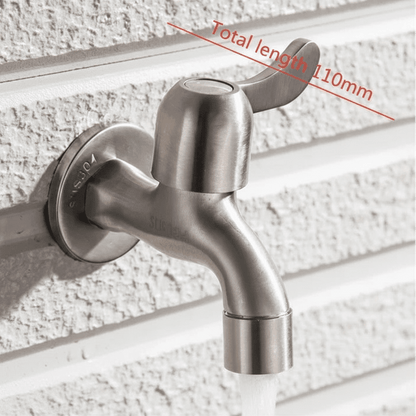 Stainless Steel Outdoor Wall Faucet with Lever or Cross Handle for Garden and Washing Machine