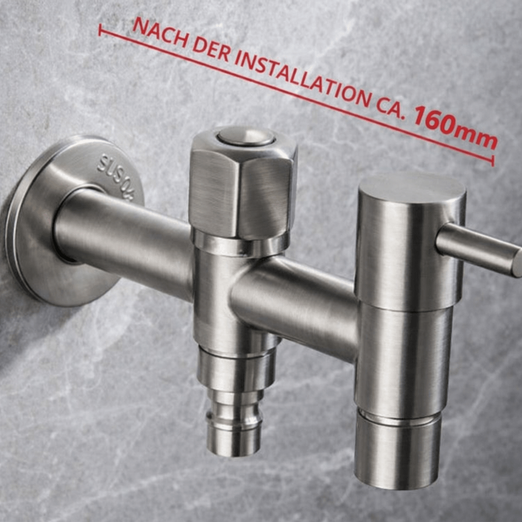 Stainless Steel Outdoor Wall Faucet with Lever or Cross Handle for Garden and Washing Machine