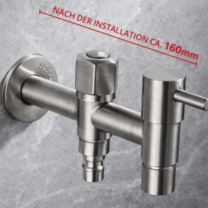 Stainless Steel Outdoor Wall Faucet with Lever or Cross Handle for Garden and Washing Machine