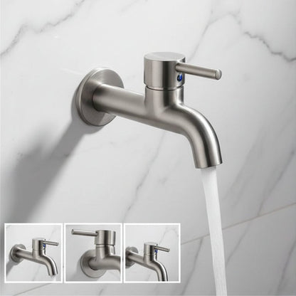 Stainless Steel Outdoor Wall Faucet with Lever or Cross Handle for Garden and Washing Machine