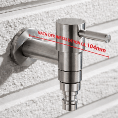 Stainless Steel Outdoor Wall Faucet with Lever or Cross Handle for Garden and Washing Machine