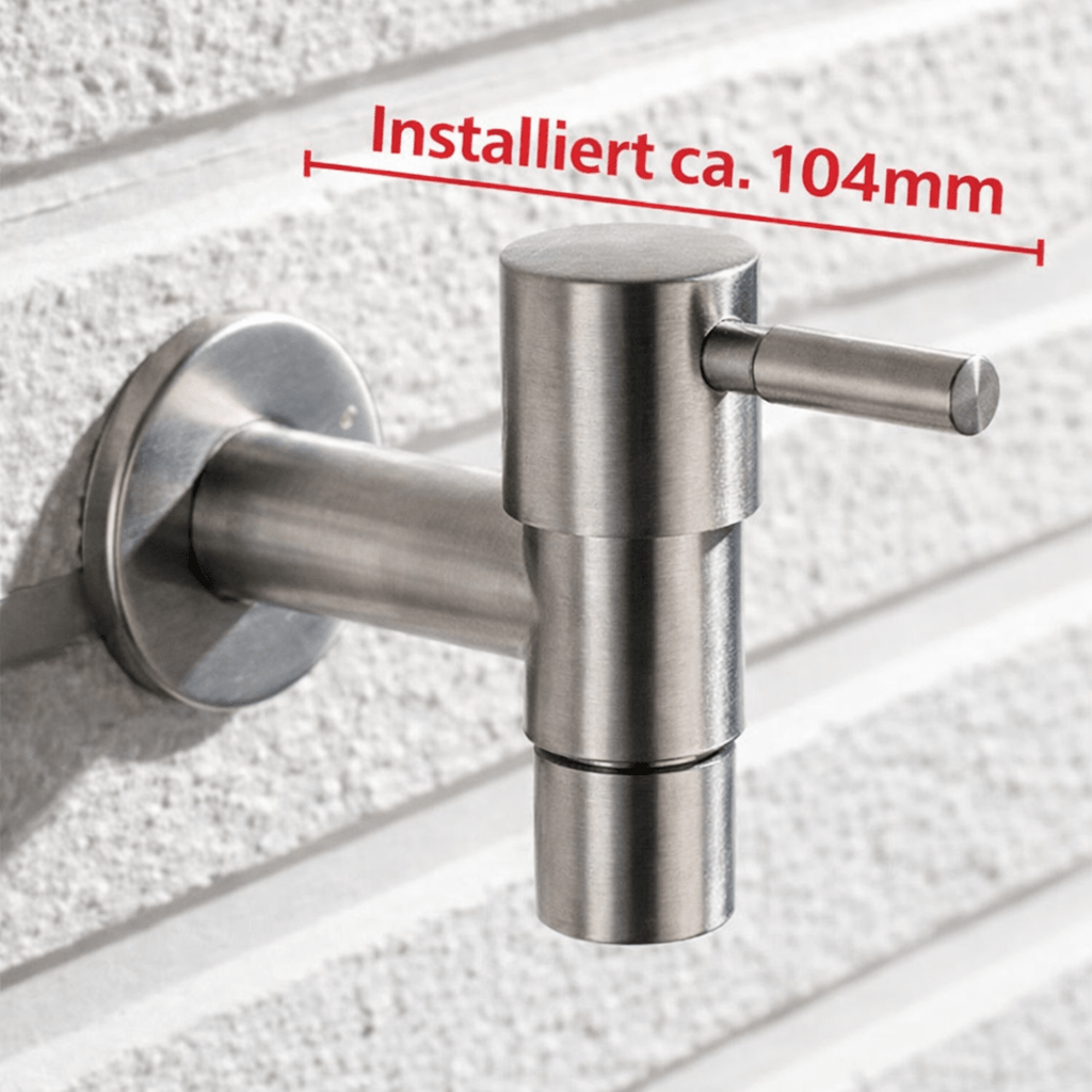 Stainless Steel Outdoor Wall Faucet with Lever or Cross Handle for Garden and Washing Machine