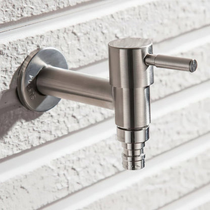 Stainless Steel Outdoor Wall Faucet with Lever or Cross Handle for Garden and Washing Machine