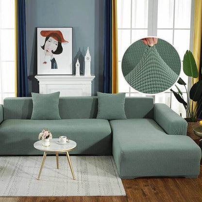 Stretch Sofa Cover for L-Shaped and Corner Sofas with Elastic Fit
