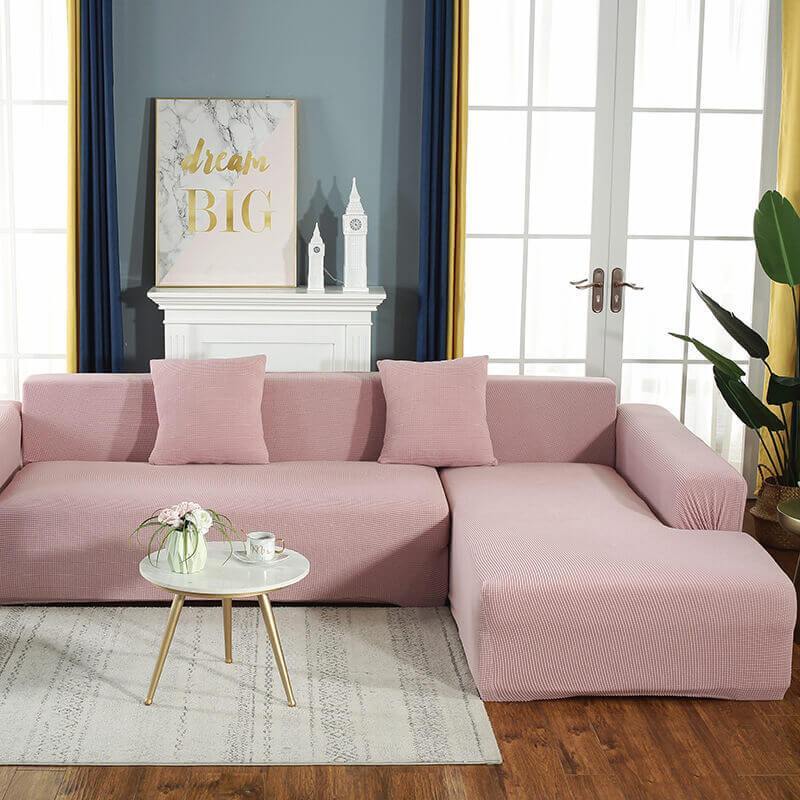 Stretch Sofa Cover for L-Shaped and Corner Sofas with Elastic Fit