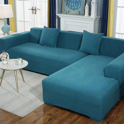 Stretch Sofa Cover for L-Shaped and Corner Sofas with Elastic Fit