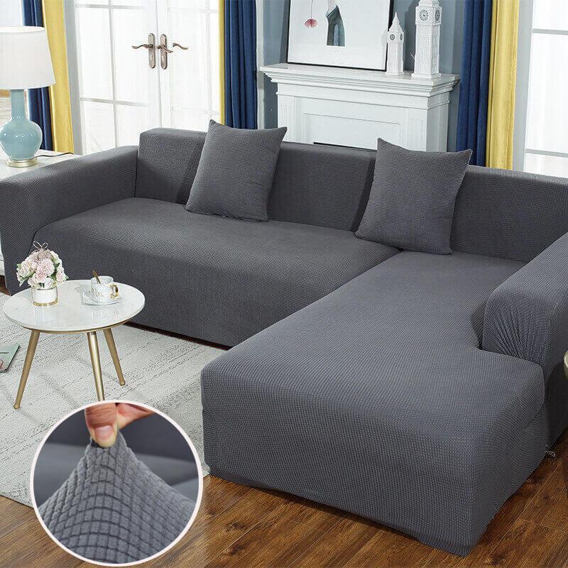 Stretch Sofa Cover for L-Shaped and Corner Sofas with Elastic Fit