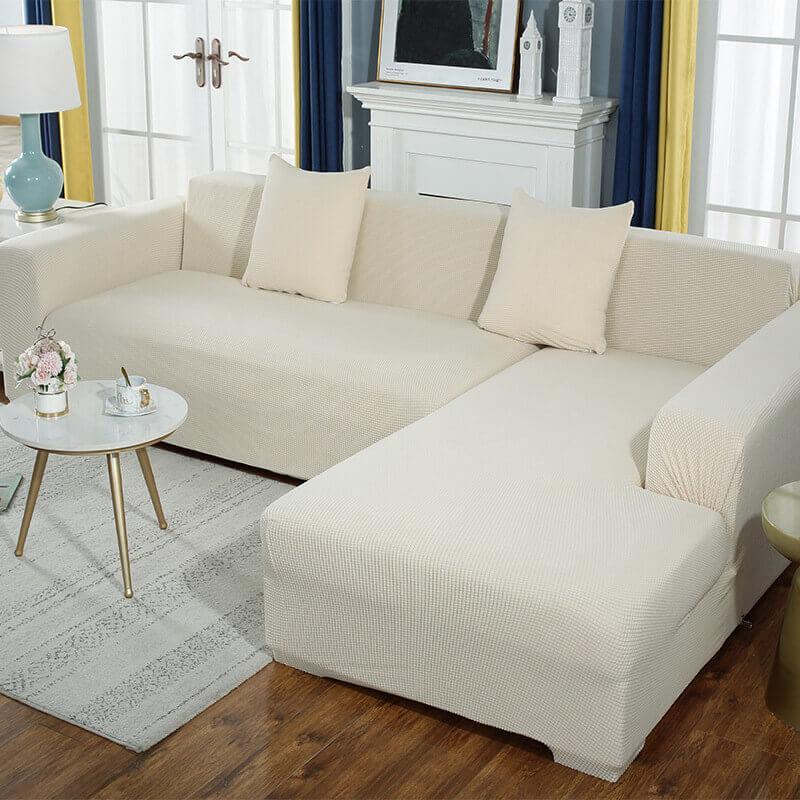 Stretch Sofa Cover for L-Shaped and Corner Sofas with Elastic Fit