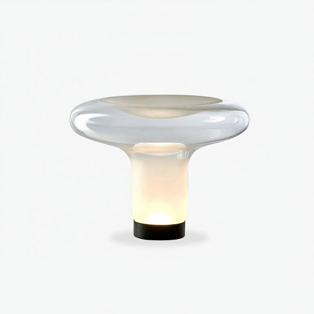 Table Lamp Modern Minimalist with Glass Mushroom Shade
