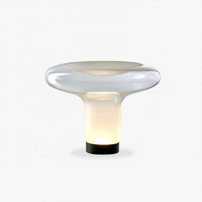 Table Lamp Modern Minimalist with Glass Mushroom Shade