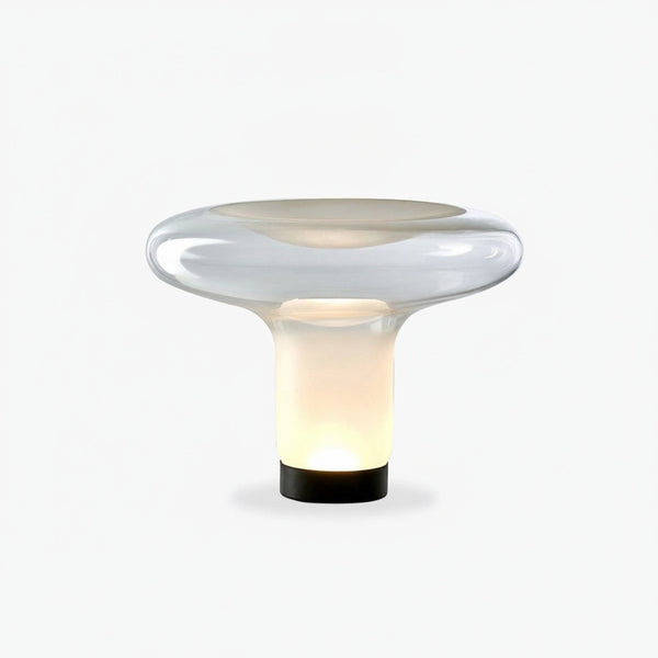 Table Lamp Modern Minimalist with Glass Mushroom Shade