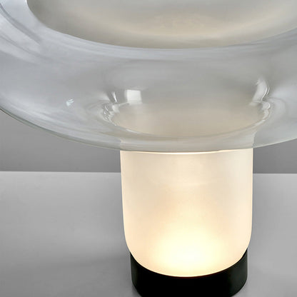 Table Lamp Modern Minimalist with Glass Mushroom Shade