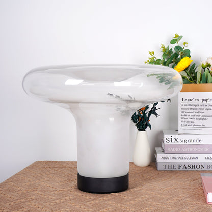 Table Lamp Modern Minimalist with Glass Mushroom Shade