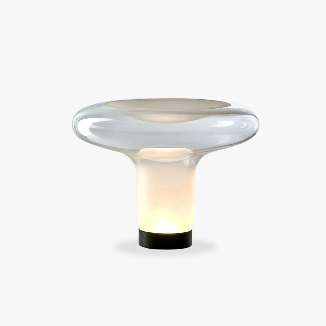 Table Lamp Modern Minimalist with Glass Mushroom Shade