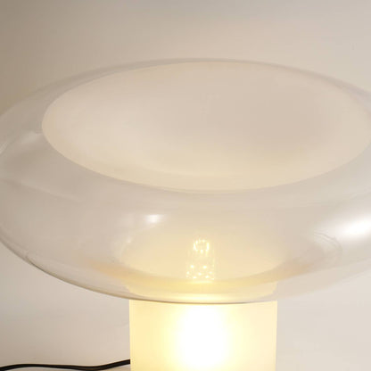 Table Lamp Modern Minimalist with Glass Mushroom Shade
