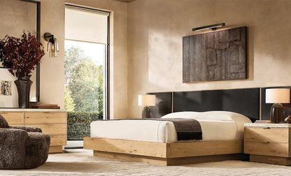 Table Lamp Modern with Smoked Glass Base and Drum Shade