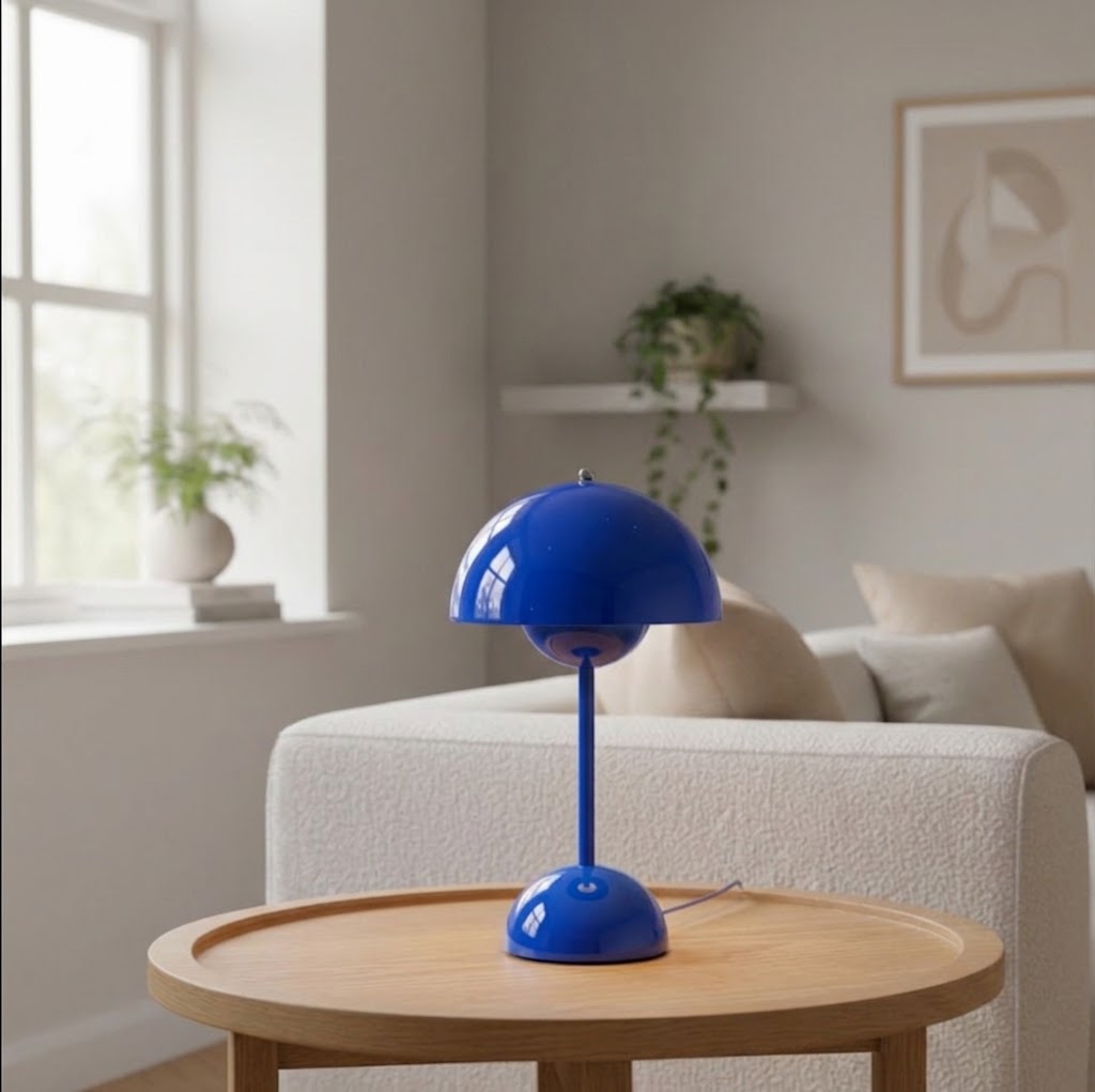 Table Lamp Retro Scandinavian with Dome Shade and Touch Dimmer