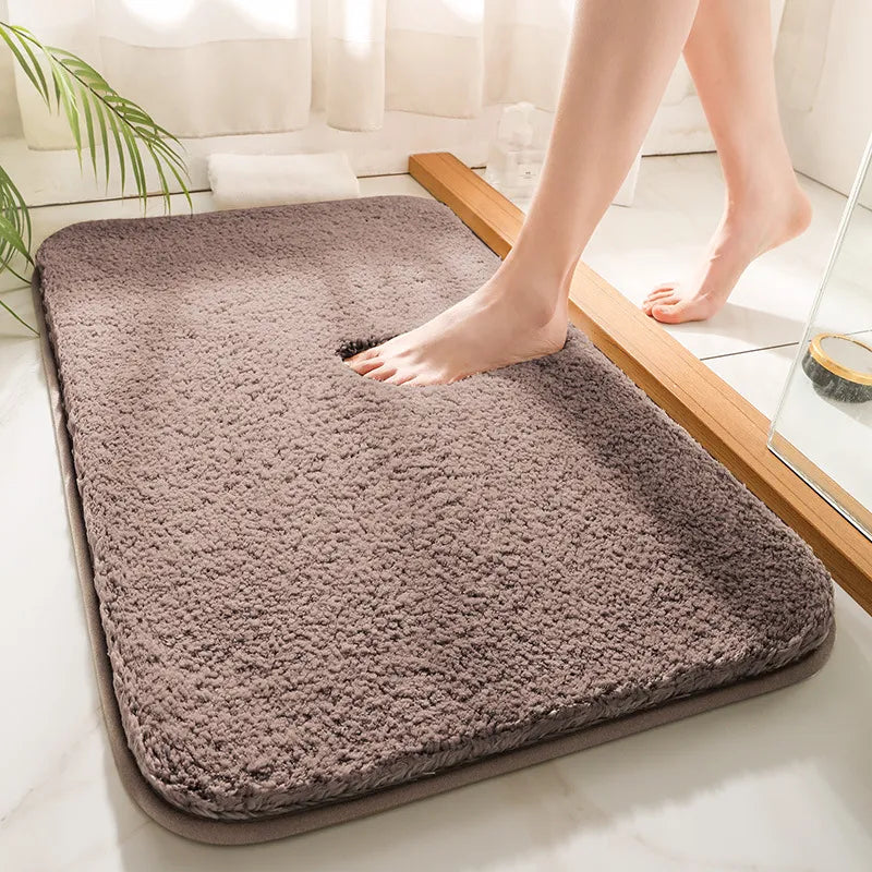 Thick Plush Bath Mat with Anti-Slip Bottom for Bathroom and Shower