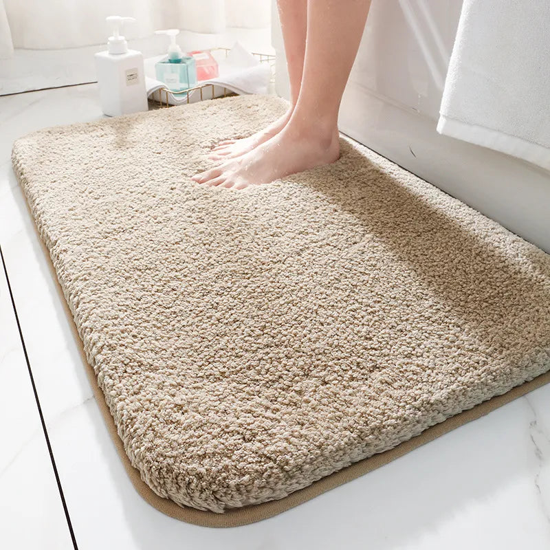 Thick Plush Bath Mat with Anti-Slip Bottom for Bathroom and Shower