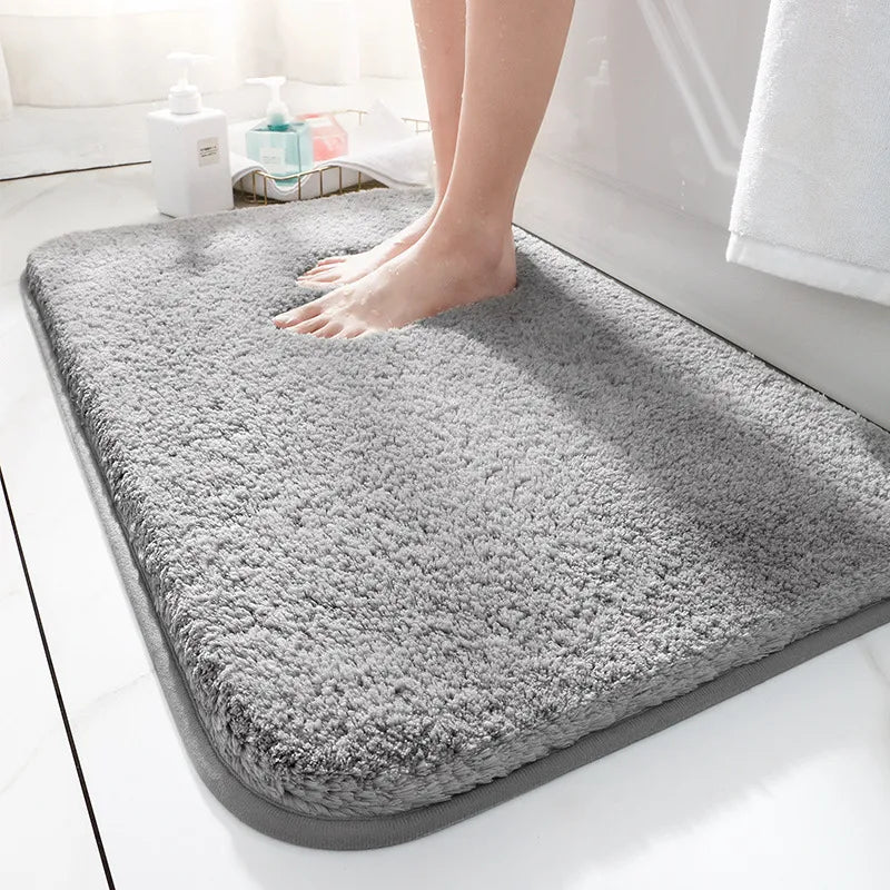 Thick Plush Bath Mat with Anti-Slip Bottom for Bathroom and Shower
