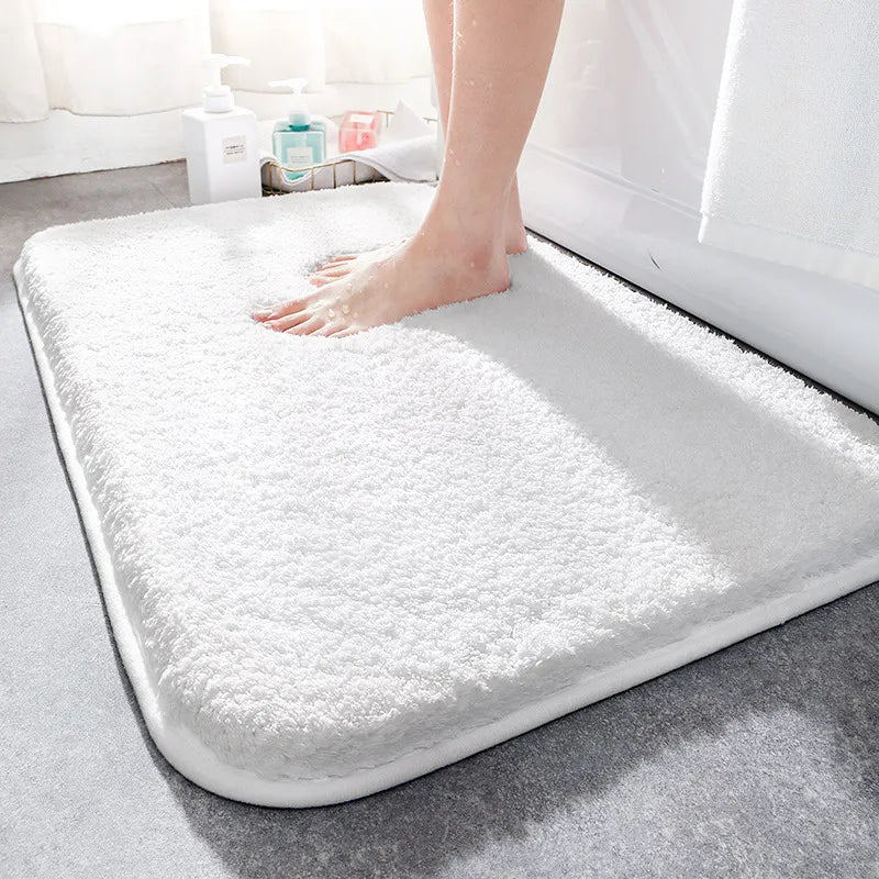 Thick Plush Bath Mat with Anti-Slip Bottom for Bathroom and Shower