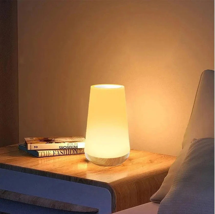 Touch Control LED Bedside Lamp Dimmable with Color Changing Night Light