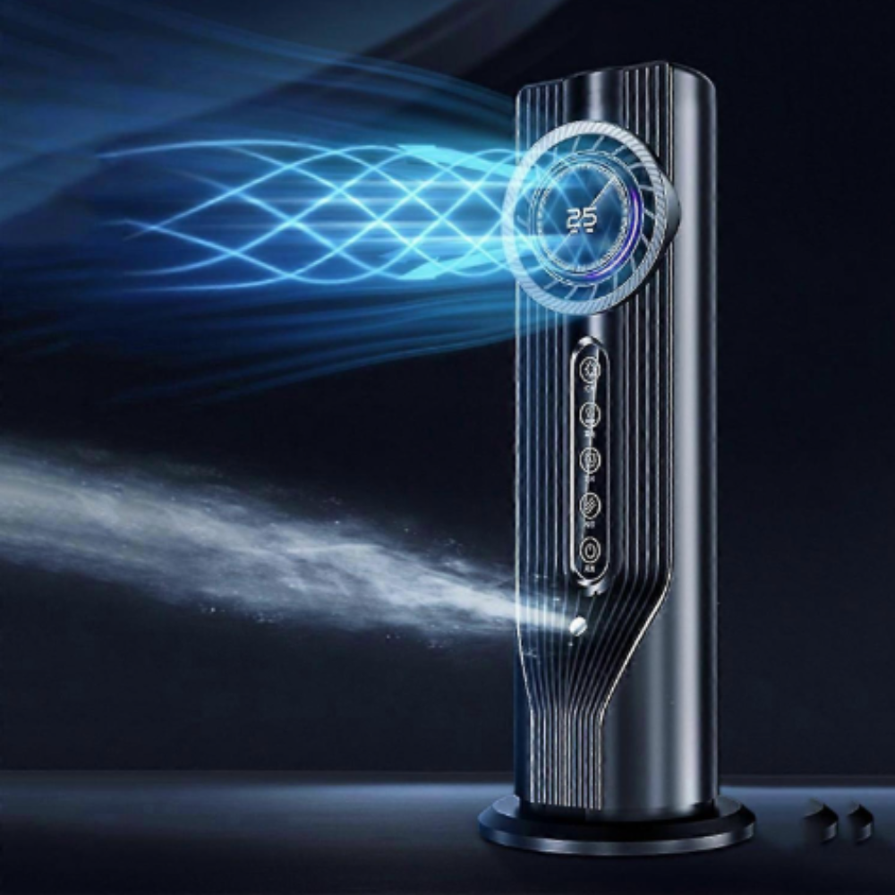 Tower Fan with Water Cooling, 6 Speed Settings, Timer and LED Display