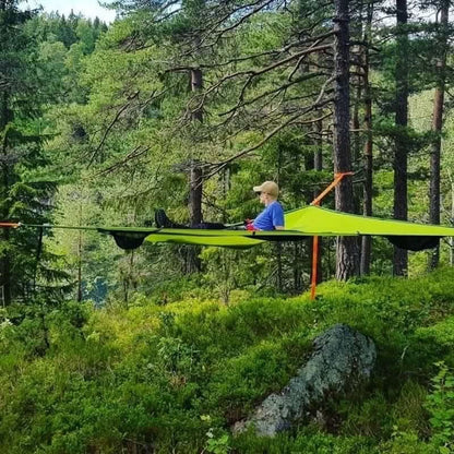 Triangular Multi-Person Camping Hammock with 3-Point Anchor System