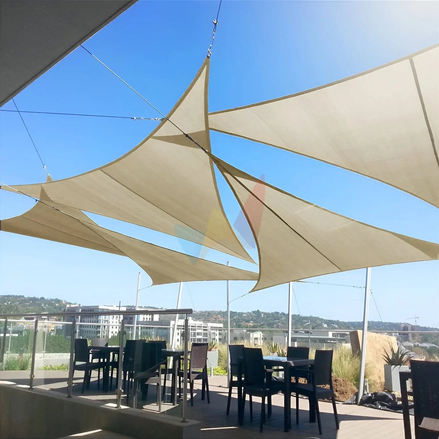 Triangular Sun Shade Sail for Patio, Garden and Pool with UV Protection