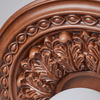 Vintage Carved Ceiling Lamp with Globe Shade
