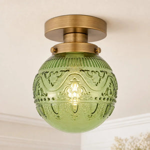 Green Glass / Brass