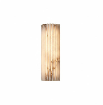 Wall Lamp Art Deco with Alabaster Stone Shade and Integrated LED
