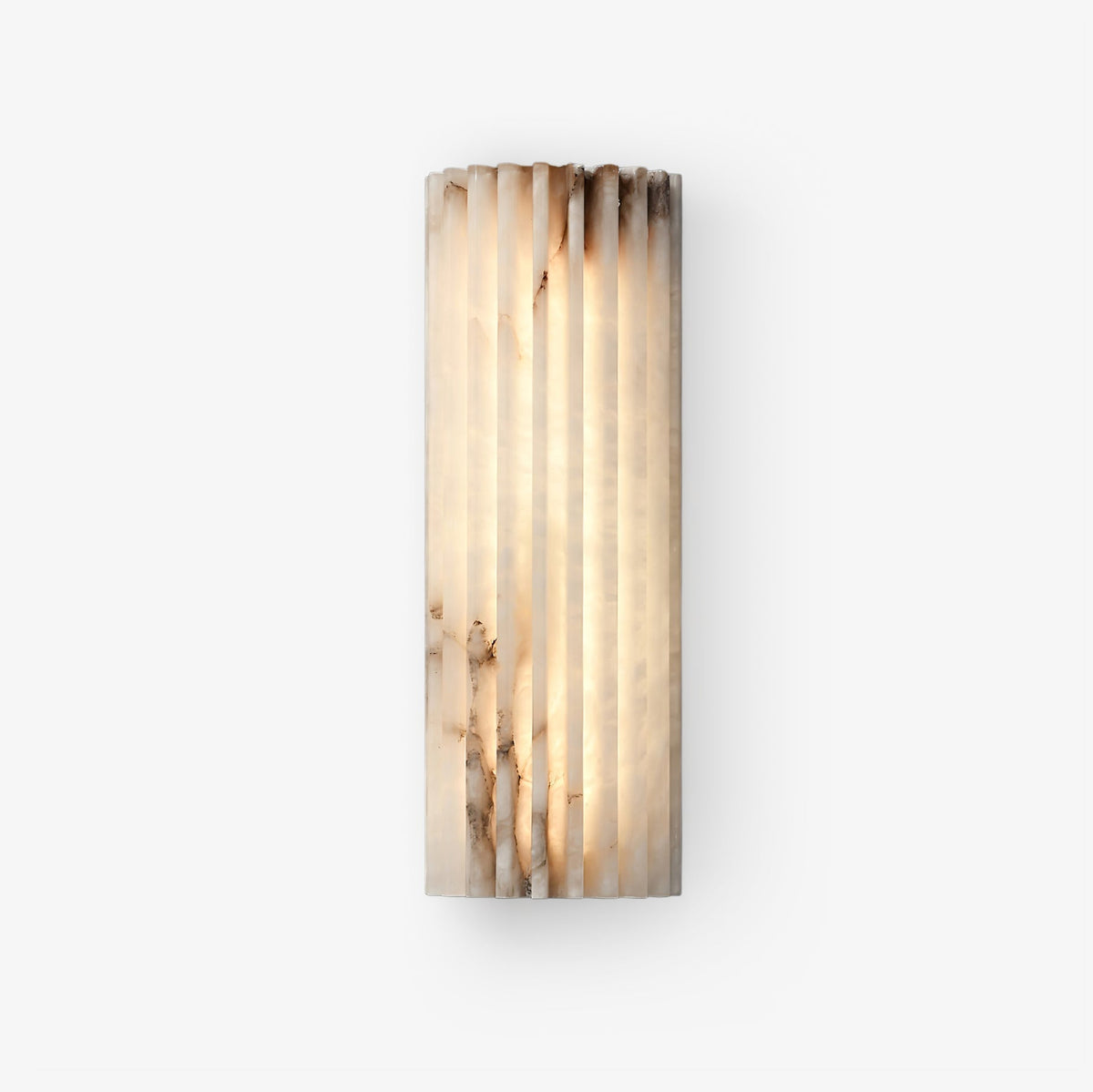 Wall Lamp Art Deco with Alabaster Stone Shade and Integrated LED