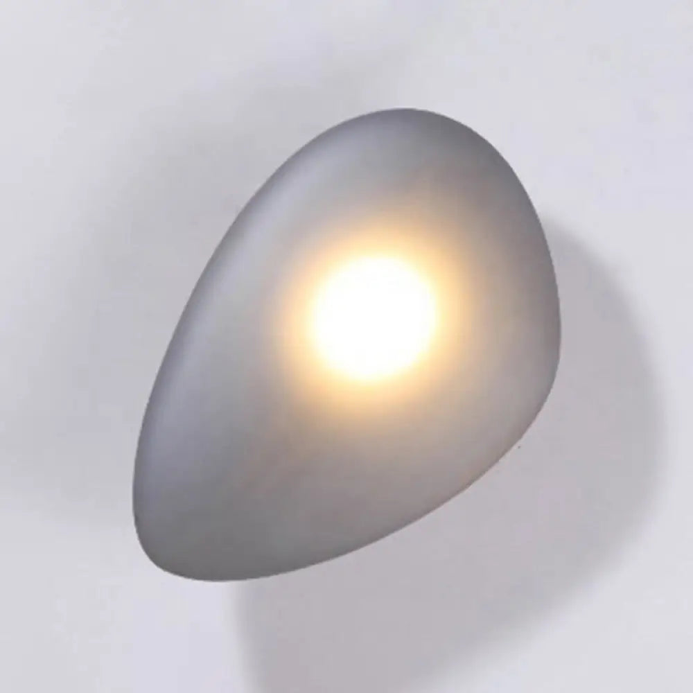 Wall Lamp Art Deco with Frosted Organic Stone Shape