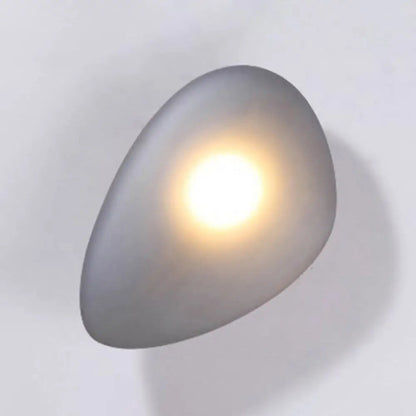 Wall Lamp Art Deco with Frosted Organic Stone Shape