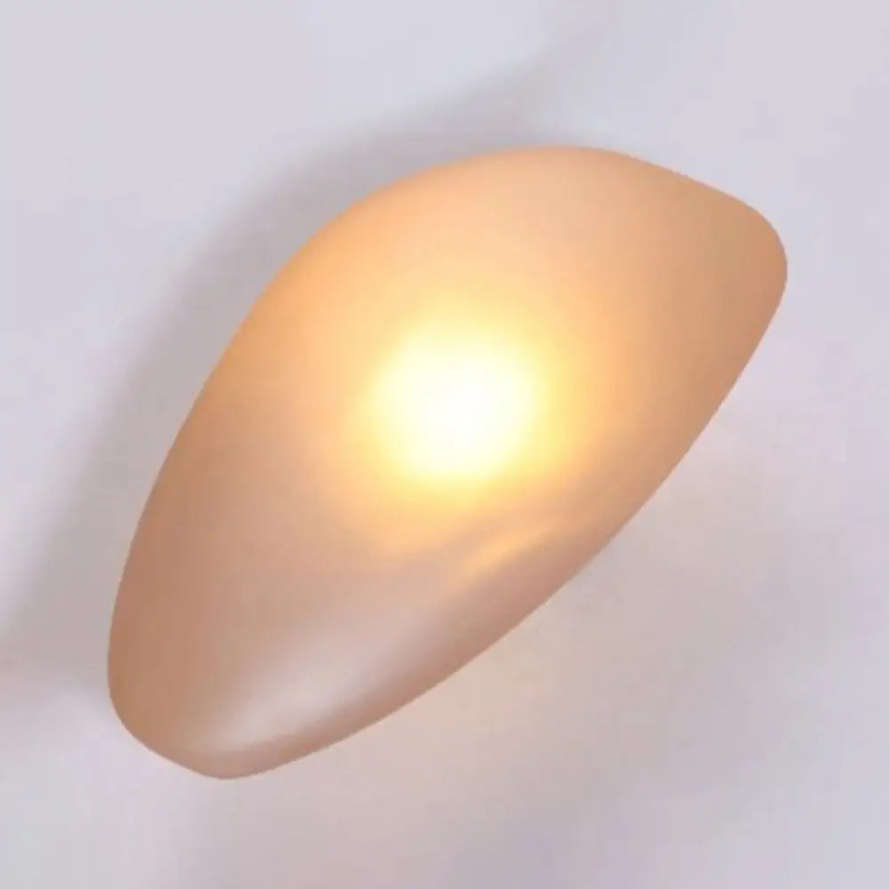 Wall Lamp Art Deco with Frosted Organic Stone Shape