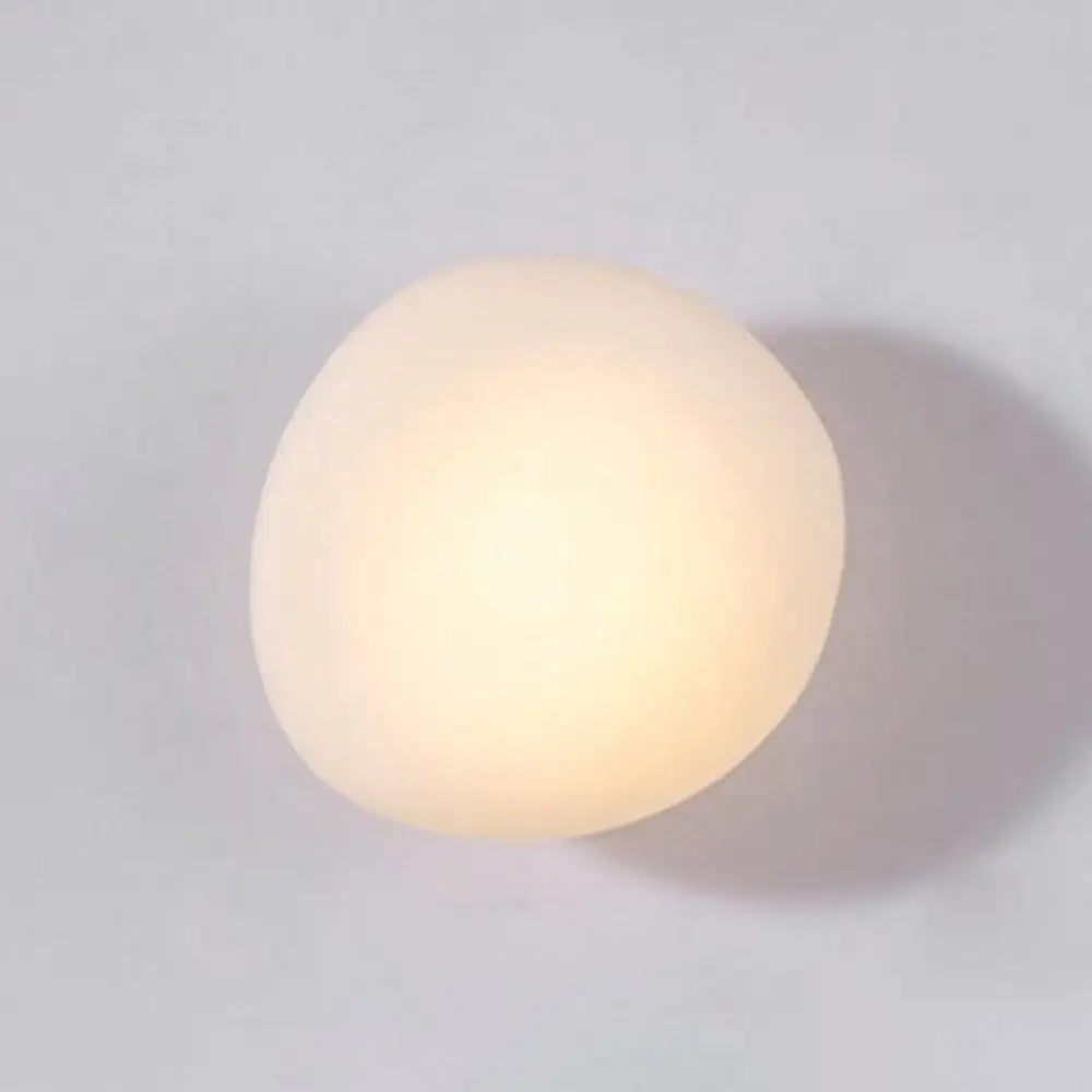 Wall Lamp Art Deco with Frosted Organic Stone Shape