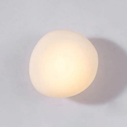 Wall Lamp Art Deco with Frosted Organic Stone Shape