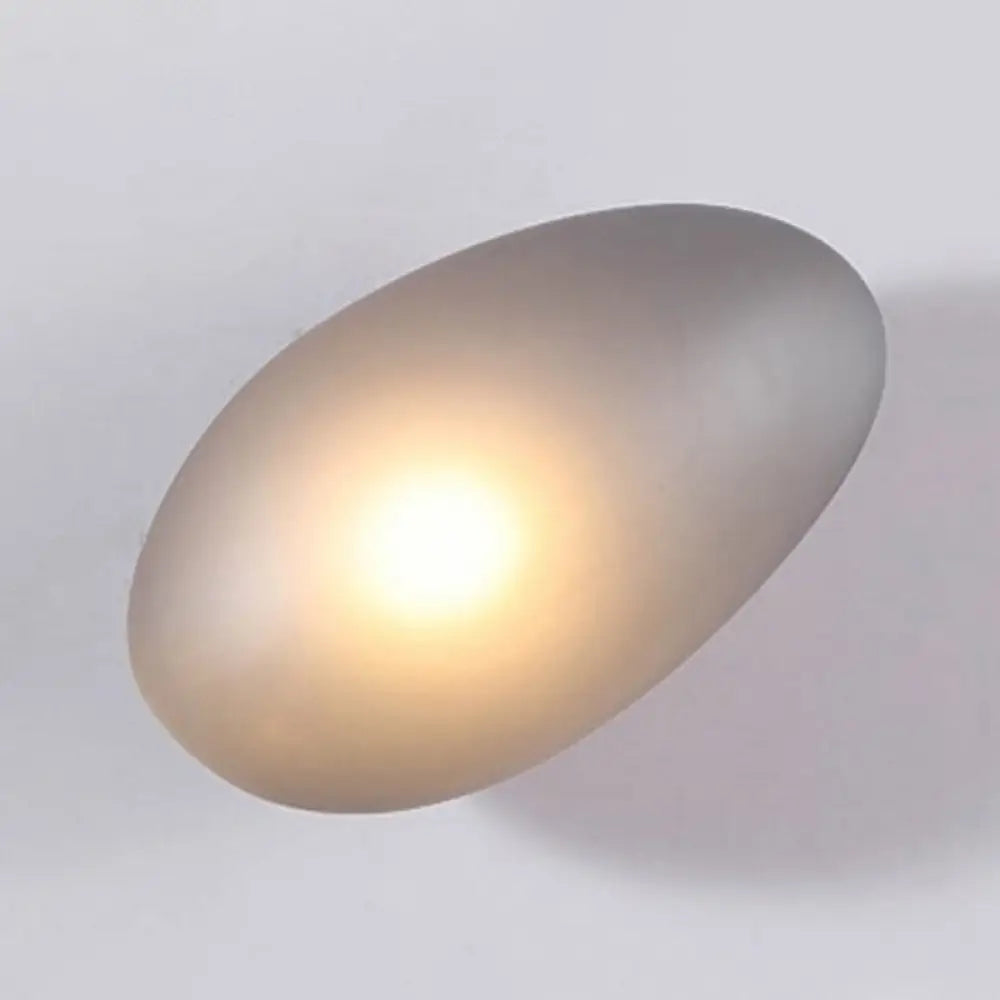 Wall Lamp Art Deco with Frosted Organic Stone Shape