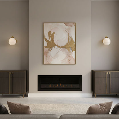 Wall Lamp Art Deco with Opal Glass Shade and Curved Arm