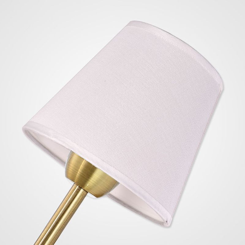 Wall Lamp Classic Style with Fabric Shade and Brass Finish
